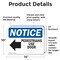 Signmission Pedestrians Use Door Sign, Vinyl Decal, 14in W x 10in L, 2PK OS-2PACK-NS-D-1014-L-17169 - alternate 3